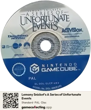 Lemony Snicket's A Series of Unfortunate Events Nintendo GameCube, PAL disc