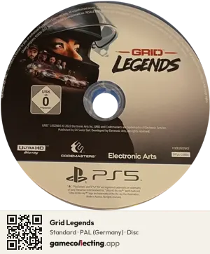 Grid Legends PlayStation 5, PAL disc