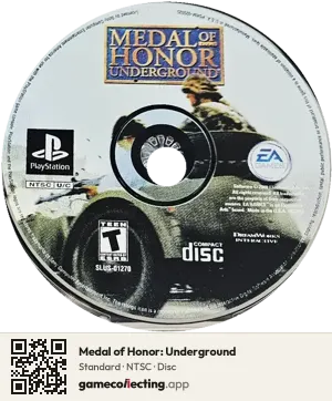 Medal of Honor: Underground PlayStation, NTSC disc