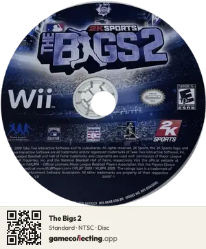 The Bigs 2 Nintendo Wii, NTSC disc