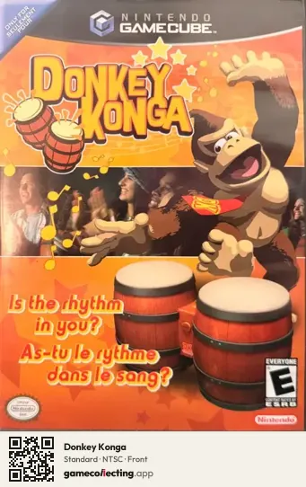 Donkey Konga Nintendo GameCube, NTSC box front