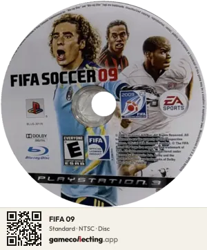 FIFA 09 PlayStation 3, NTSC disc