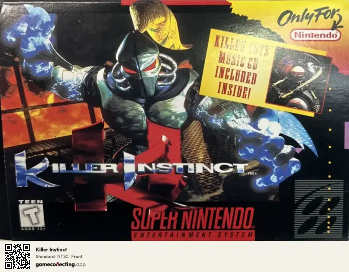 Killer Instinct Super Nintendo Entertainment System, NTSC box front