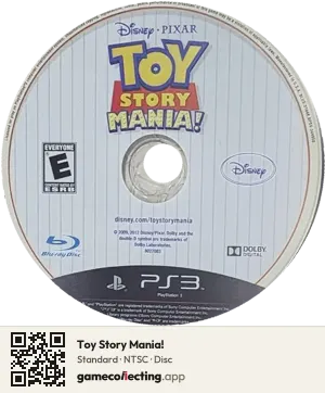 Toy Story Mania! PlayStation 3, NTSC disc