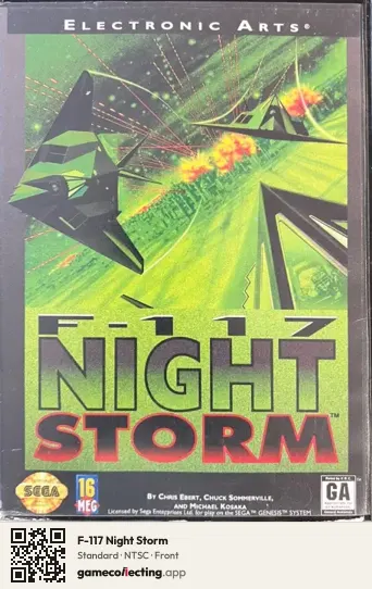 F-117 Night Storm Sega Mega Drive / Genesis, NTSC box front