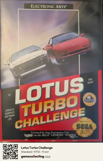 Lotus Turbo Challenge Sega Mega Drive / Genesis, NTSC box front