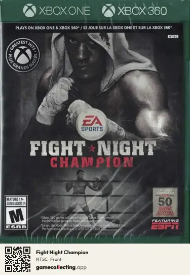 Fight Night Champion Xbox 360, NTSC box front