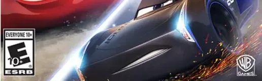 Cars 3: Driven to Win, the ESRB box on its front
