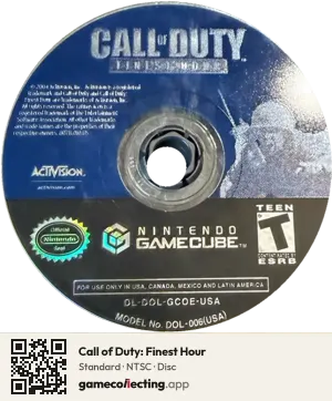 Call of Duty: Finest Hour Nintendo GameCube, NTSC disc