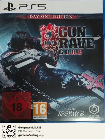 Gungrave G.O.R.E PlayStation 5, Germany box front