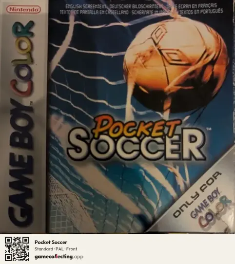 Pocket Soccer Game Boy Color, PAL box front