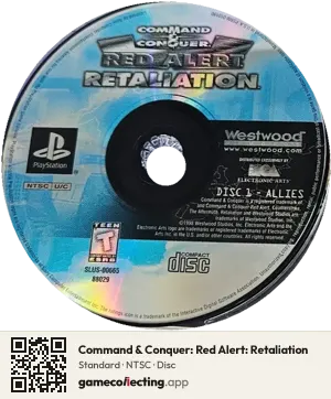 Command & Conquer: Red Alert: Retaliation PlayStation, NTSC disc
