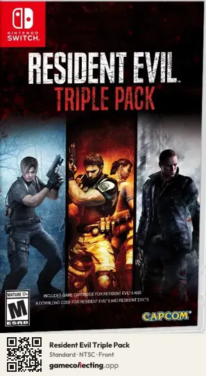 Resident Evil Triple Pack Nintendo Switch, NTSC box front