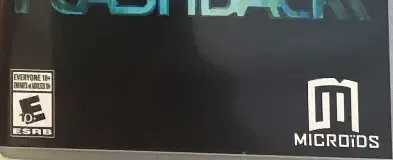 Flashback, the ESRB box on its front