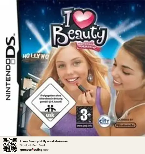 I Love Beauty: Hollywood Makeover Nintendo DS, PAL box front