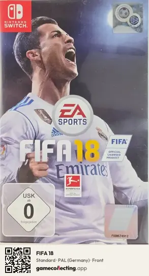 FIFA 18 Nintendo Switch, Germany box front