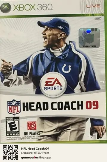 NFL Head Coach 09 Xbox 360, NTSC box front