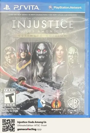 Injustice: Gods Among Us PlayStation Vita, NTSC box front