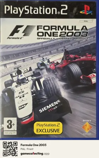Formula One 2003 PlayStation 2, PAL box front