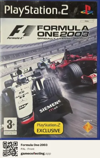 Formula One 2003 PlayStation 2, PAL box front