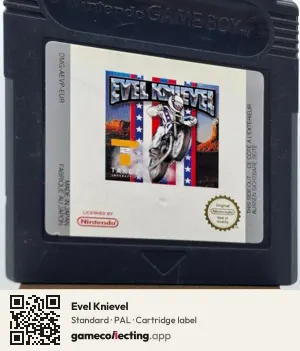 Evel Knievel Game Boy Color, PAL cartridge label