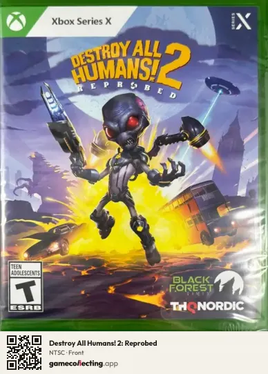 Destroy All Humans! 2: Reprobed Xbox Series X, NTSC box front