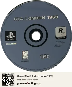 Grand Theft Auto: London 1969 PlayStation, NTSC disc