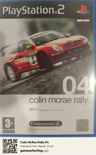 Colin McRae Rally 04 PlayStation 2, Spain box front