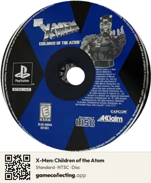 X-Men: Children of the Atom PlayStation, NTSC disc