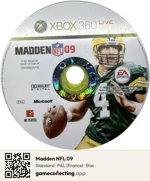 Madden NFL 09 Xbox 360, PAL disc
