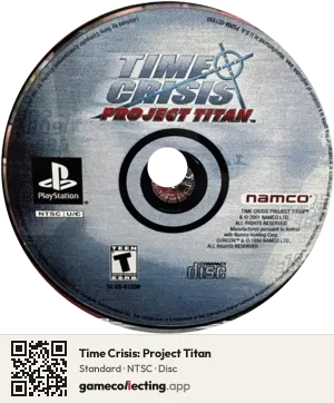 Time Crisis: Project Titan PlayStation, NTSC disc