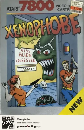 Xenophobe Atari 7800, NTSC box front