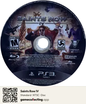 Saints Row IV PlayStation 3, NTSC disc