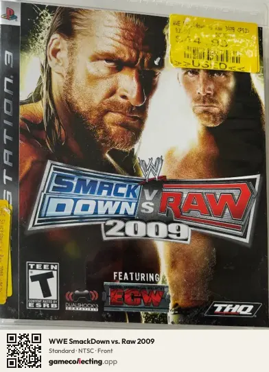 WWE SmackDown vs. Raw 2009 PlayStation 3, NTSC box front
