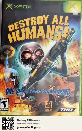 Destroy All Humans! Xbox, NTSC box front