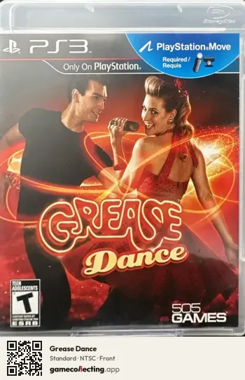 Grease Dance PlayStation 3, NTSC box front