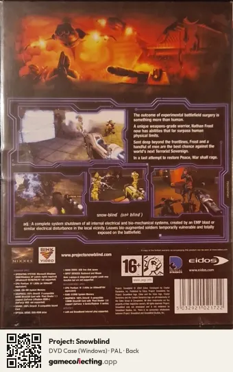 Project: Snowblind Computer, PAL box back