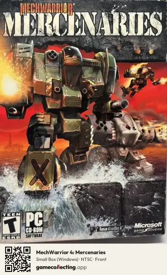 MechWarrior 4: Mercenaries Computer, NTSC box front