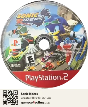 Sonic Riders PlayStation 2, NTSC disc