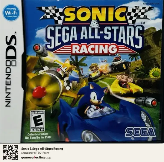 Sonic & Sega All-Stars Racing Nintendo DS, NTSC box front