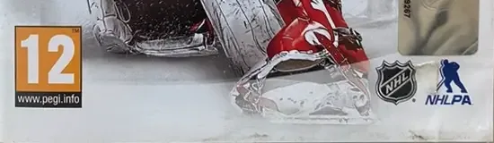 NHL 14, the PEGI square on its front