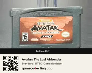 Avatar: The Last Airbender Game Boy Advance, NTSC cartridge label