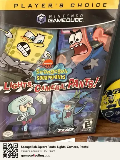 SpongeBob SquarePants: Lights, Camera, Pants! Nintendo GameCube, NTSC box front