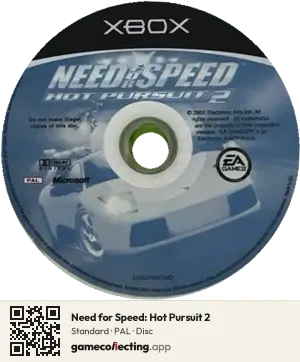Need for Speed: Hot Pursuit 2 Xbox, PAL disc