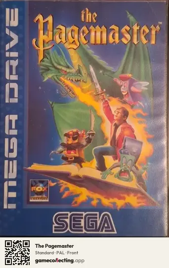 The Pagemaster Sega Mega Drive / Genesis, PAL box front