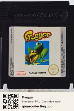 Frogger Game Boy Color, PAL cartridge label