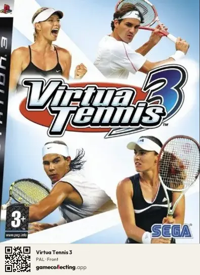 Virtua Tennis 3 PlayStation 3, PAL box front