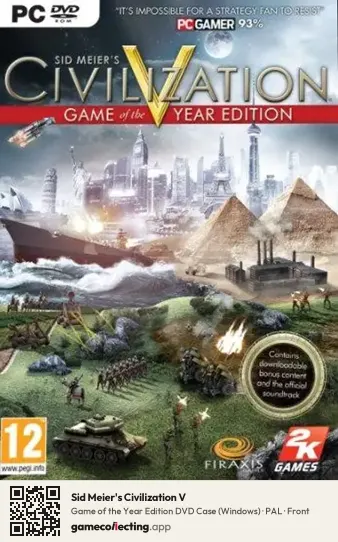 Sid Meier's Civilization V Computer, PAL box front
