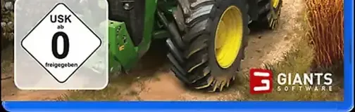 Farming Simulator 19, the USK square on its front