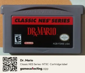 Dr. Mario Game Boy Advance, NTSC cartridge label